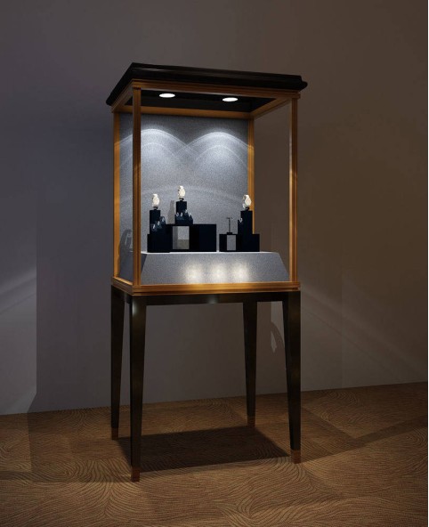 Дизайн витринного шкафа выставочного зала ювелирных изделий коммерчески изготовленной на заказ витрины украшений новый роскошный